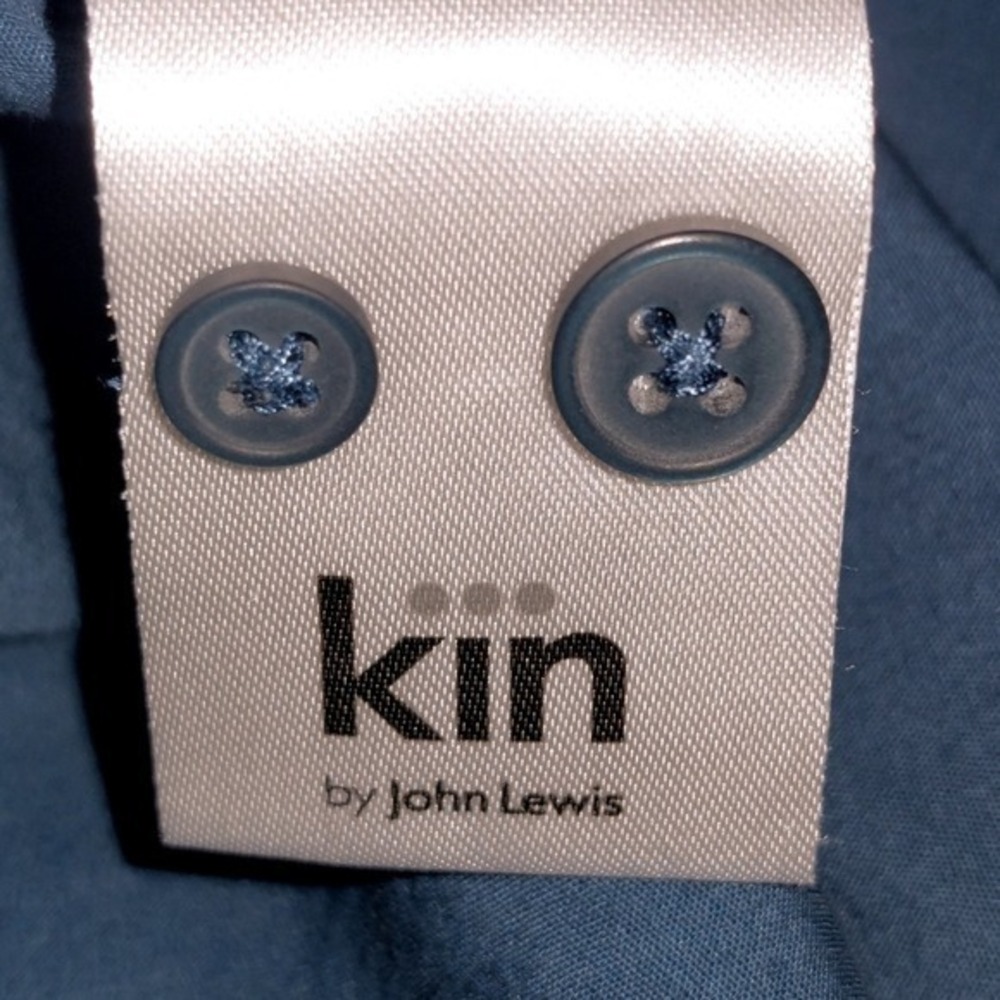 Kin by John Lewis Teal Blue Button Down Shirt Long Sleeve Pocket Casual Womens M - Picture 8 of 8
